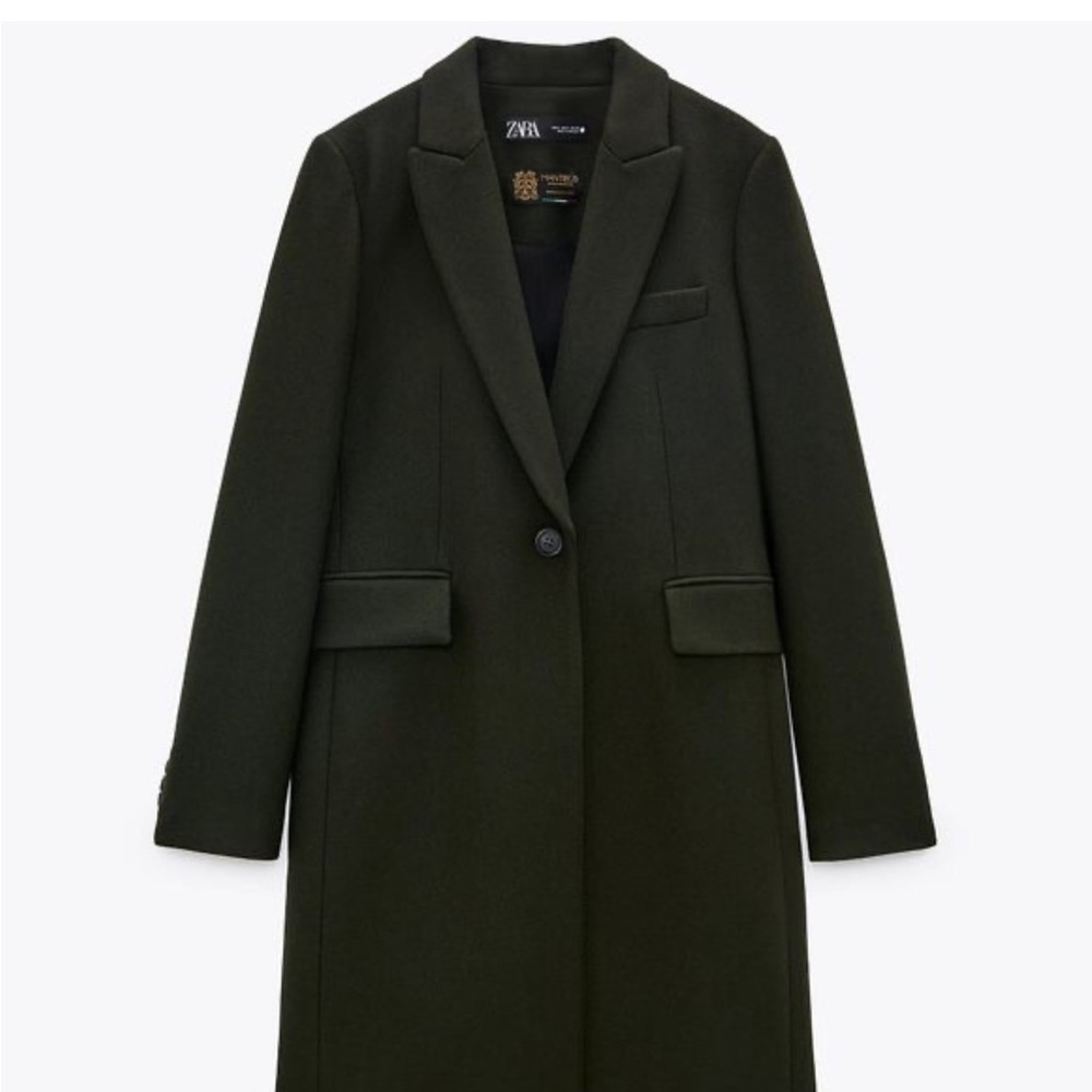 Zara Manteco Dark Green Trench Coat